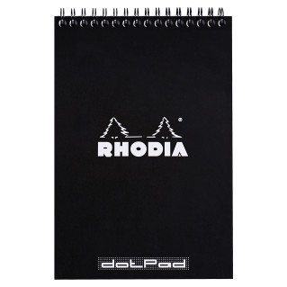 Rhodia Classic Wirebound Notepad - Large - Black - Dotted